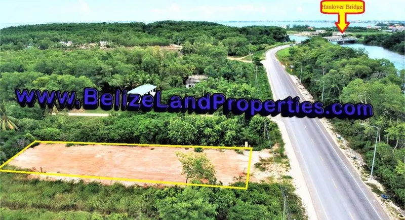 BZ144: CALL FOR AVAILABILITY! PRIME COMMERCIAL FILLED LOT AFTER HAULOVER BRIDGE, BELIZE CITY