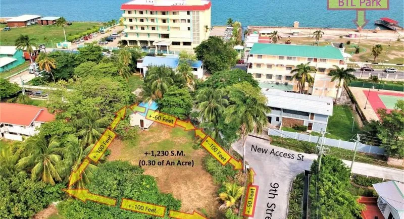 BZ149: CALL FOR PRICE!A 0.30 ACRE CORNER LOT IDEAL FOR COMMERCIAL OR RESIDENTIAL APPLICATION ON 9TH STREET BEHIND SIT-N-SIP, BELIZE CITY