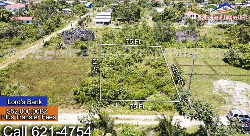 LARGE RESIDENTIAL LOT BEING 95 FT X 125 FT, LORD’S BANK VILLAGE!