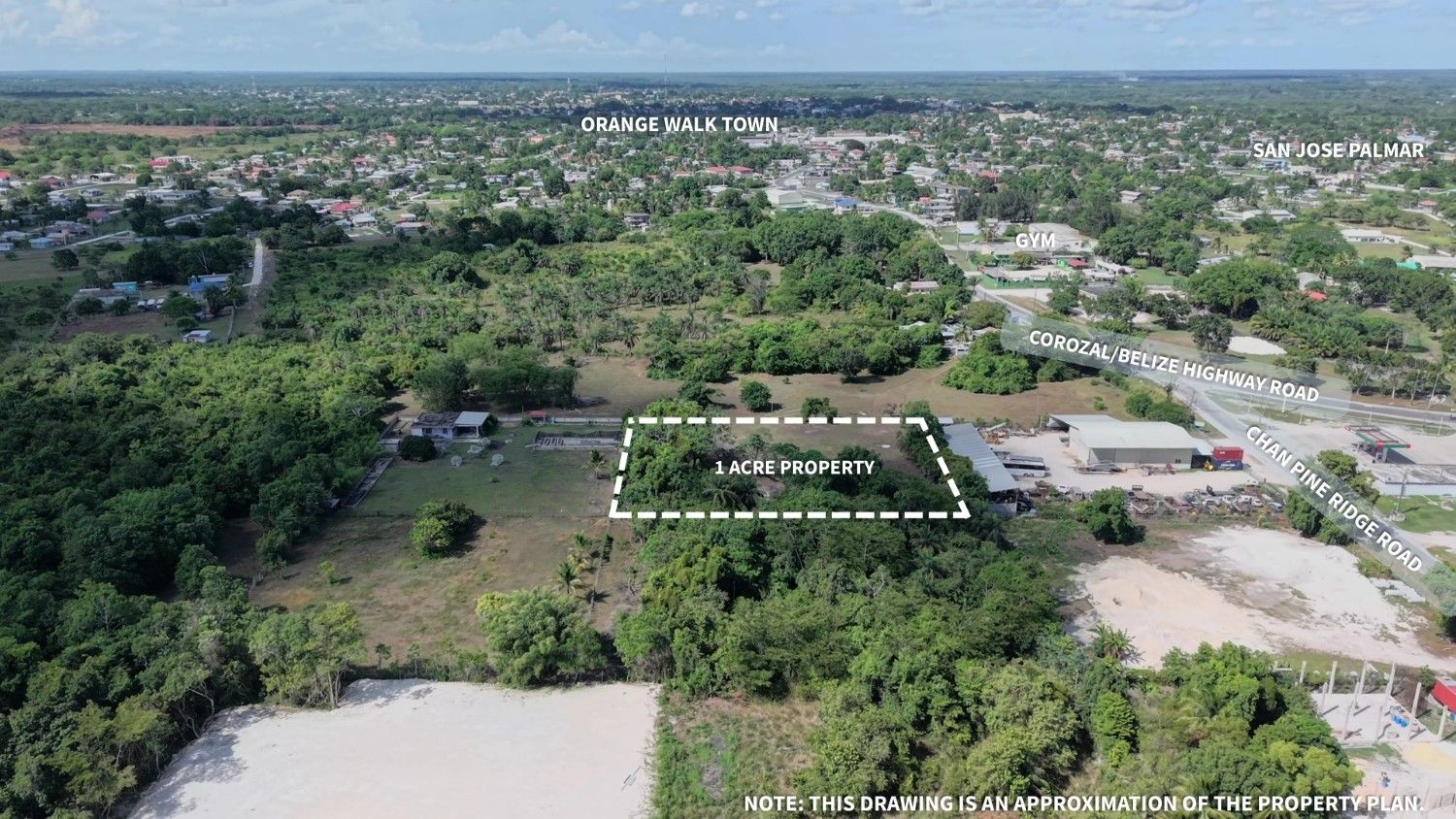 Prime 1-Acre Parcel: Ideal Location Proximate to Orange Walk Town Amenities