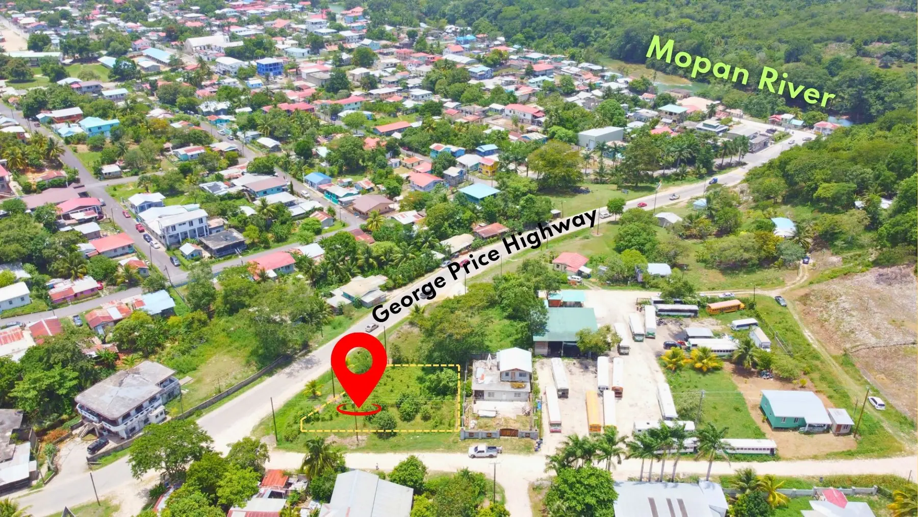 #4244 – Spacious 0.22-Acre Lot on Main Road, Benque Viejo del Carmen, Cayo District, Belize