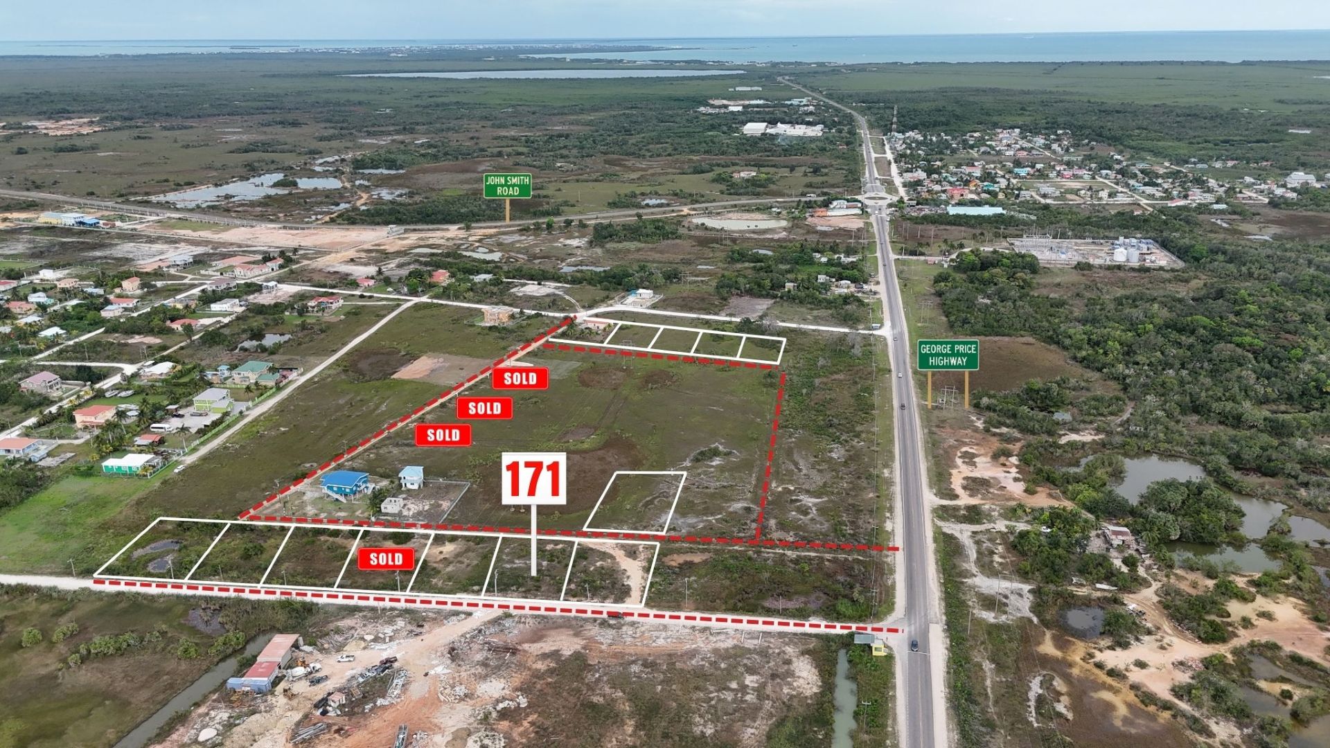 Mile 8.5 George Price Highway – Residential Lots 167,168,186