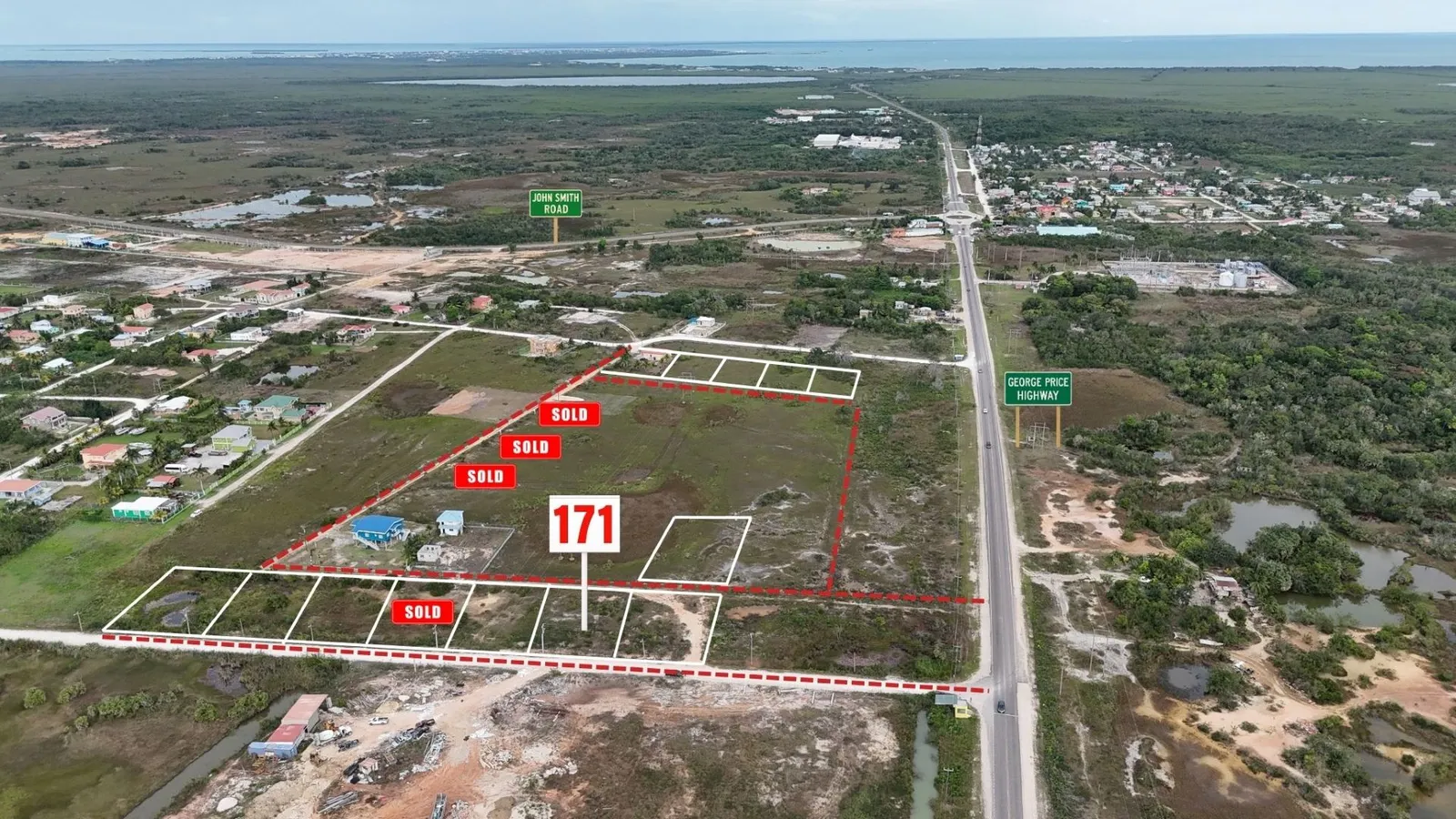 Mile 8.5 George Price Highway – Residential Lots 167,168,186
