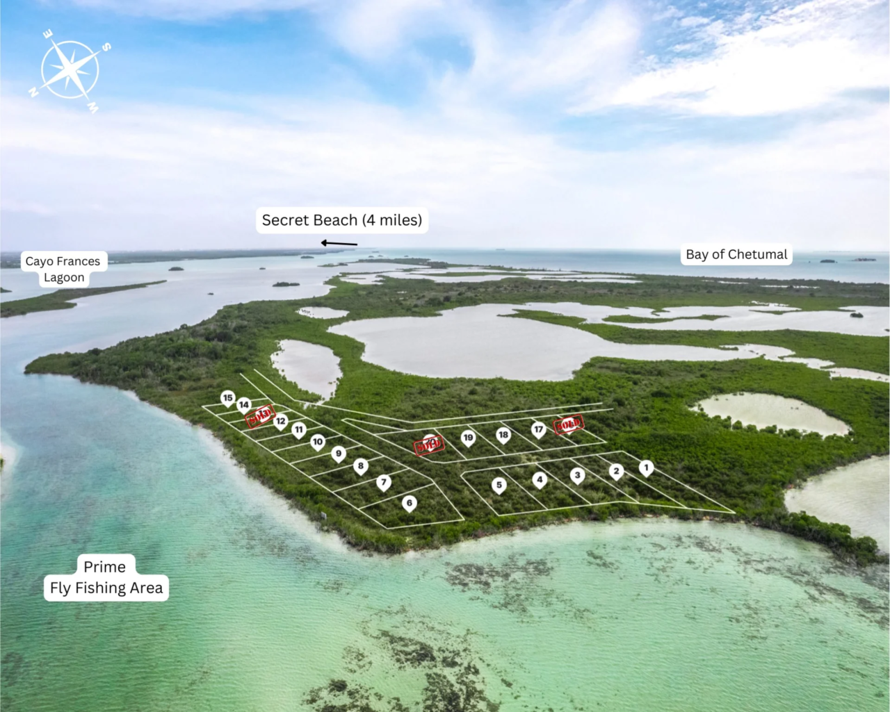 Waterfront Lot #7 – Azure Water & Top-Notch Fly-Fishing at Bracilette Caye - Financing Available