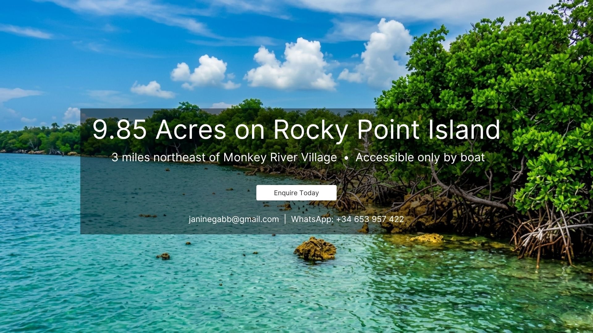 9.85-Acre Off-Grid Beachfront Parcel – Rocky Point Island