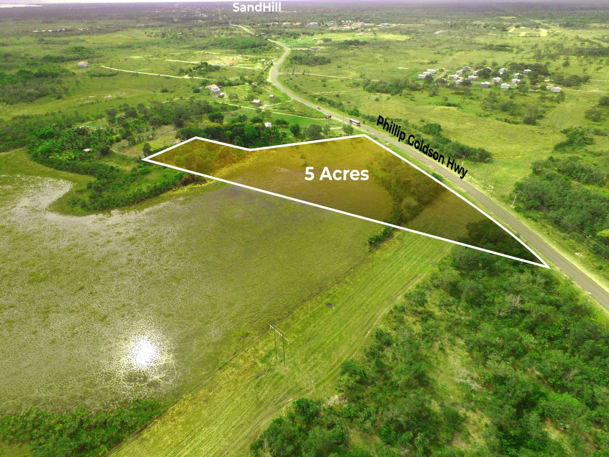 5 Acres Philip Goldson Highway Belize – Prime Highway Frontage Near Burrell Boom