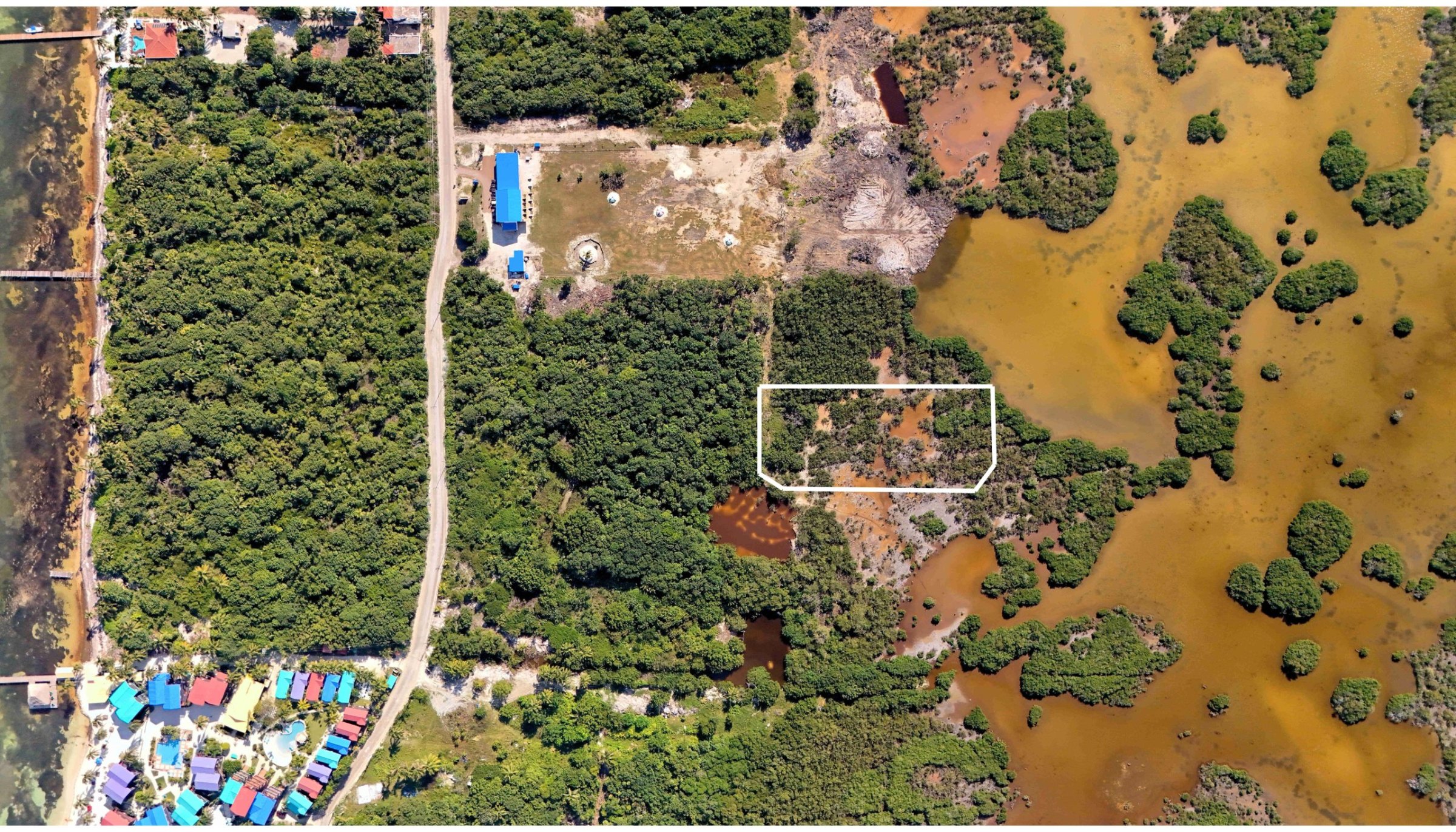 0.5 Acres Lagoon Front lot near X’tan Ha Resort, Ambergris Caye