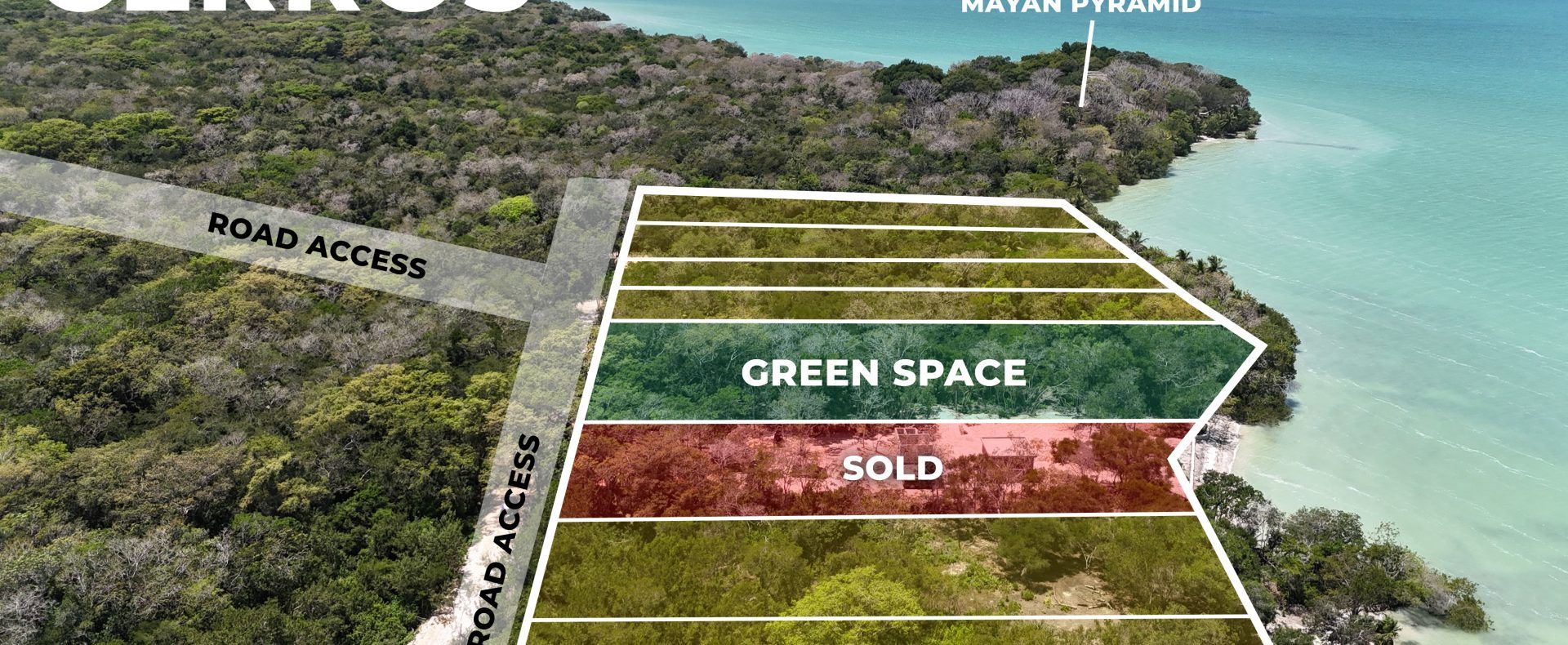 Seafront Lots Beside Maya Ruins- Cerros Peninsula