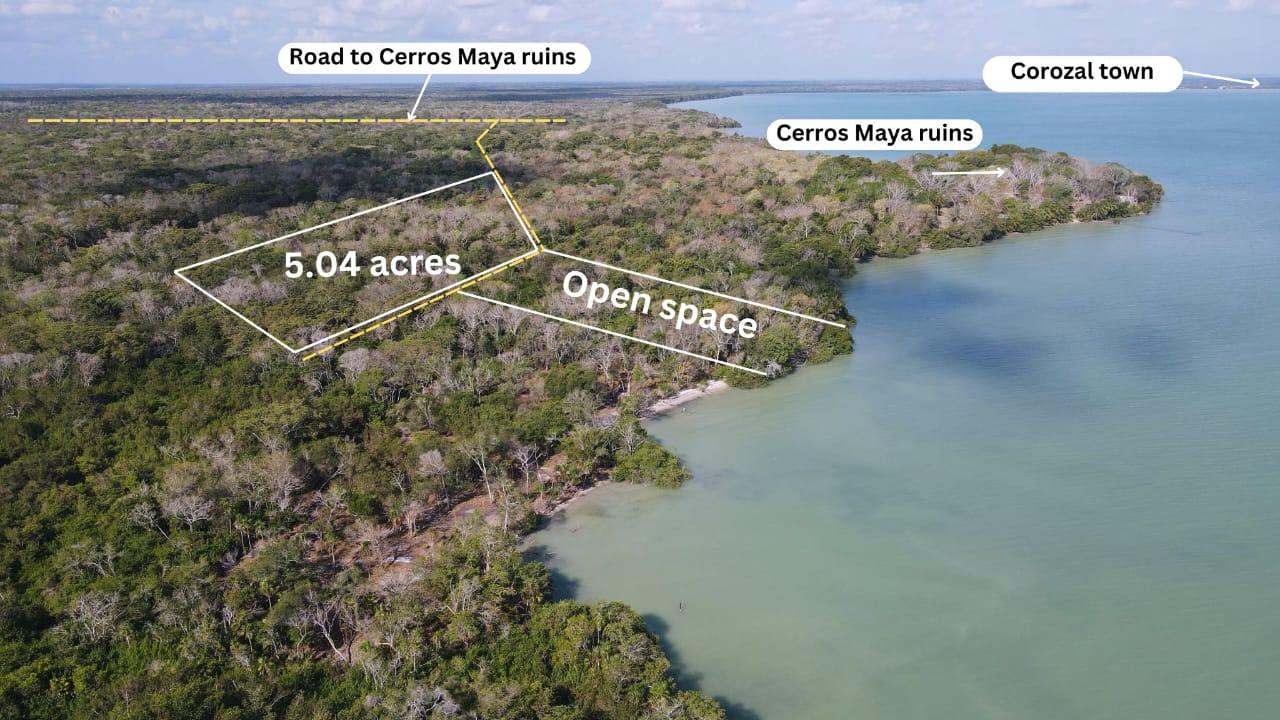 5.04 acres Cerros Peninsula near Maya Ruins