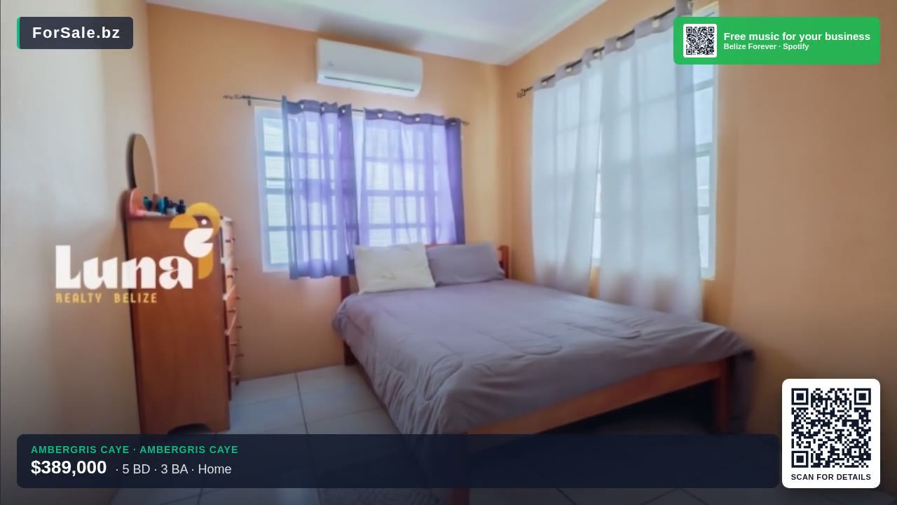 Duplex within San Pedro Town – Solid Concrete Structure on Fenced Lot