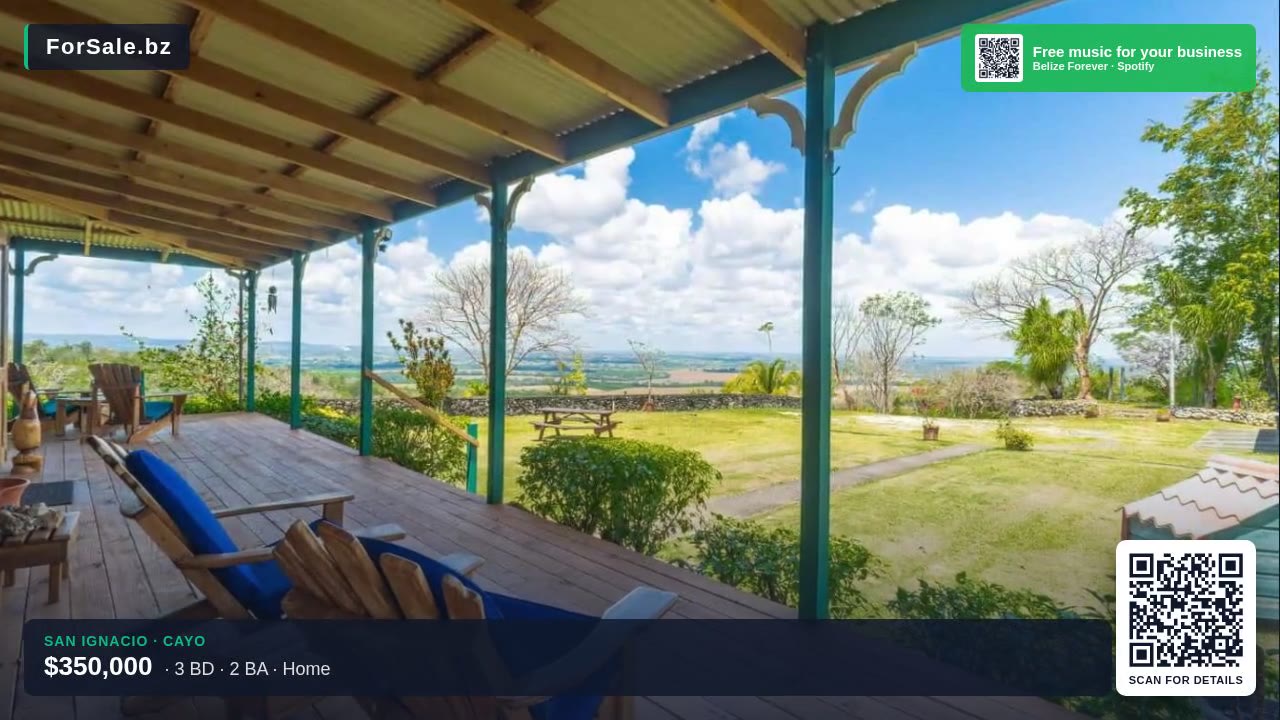 #4241  Belize Hilltop 3 Bedroom Home with Scenic Views Near San Ignacio Town, Cayo District, Belize