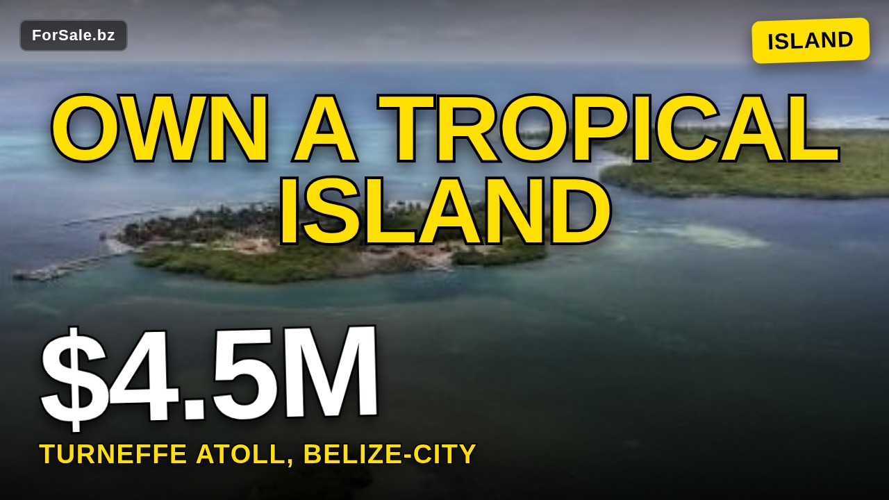 25.29 Acres Island Property - W Turneff Atoll, Turneff Island, Belize City 99999 Rural for Sale